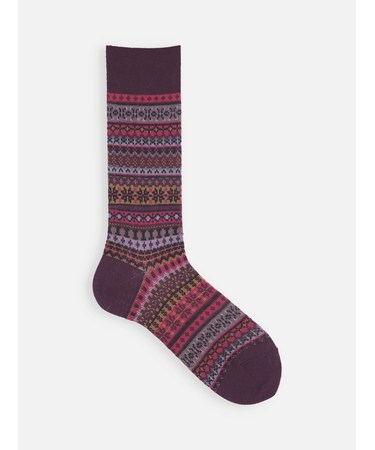 【Tabio MEN】WOOLボーダーフェアアイルレギュラーソックス