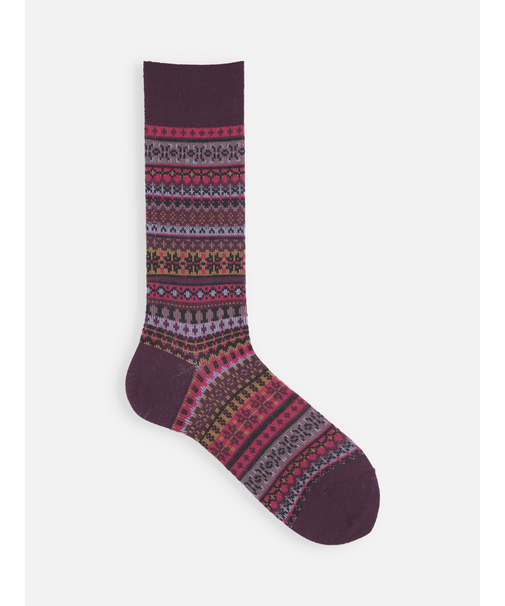 【Tabio MEN】WOOLボーダーフェアアイルレギュラーソックス