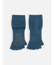 【快脚Labo】綿混指切りかかとオープンショートソックス