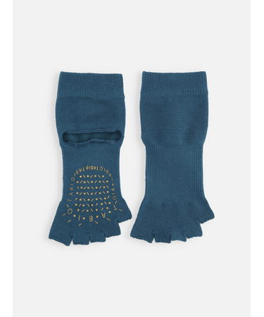 【快脚Labo】綿混指切りかかとオープンショートソックス