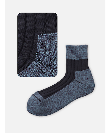 【Tabio MEN】リブパイルショートソックス（27.0～29.0cm）