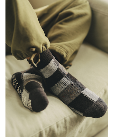 【Tabio MEN】異素材ブロックインルームショートソックス