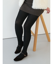 綿混ケーブル タイツ