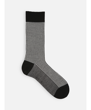 アンチピリング梳毛細ストライプレギュラーソックス（メンズ）