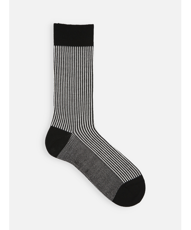 アンチピリング梳毛細ストライプレギュラーソックス（メンズ）