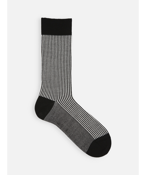 アンチピリング梳毛細ストライプレギュラーソックス（メンズ）