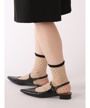 チュールピンドット柄ソックス