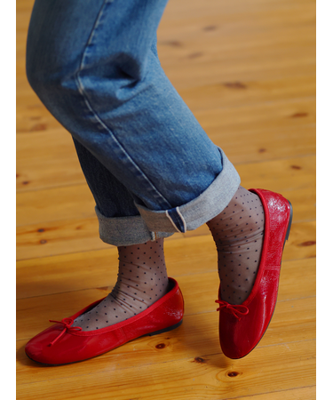 チュールピンドット柄ソックス