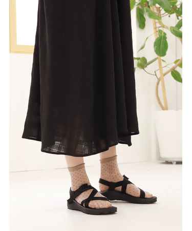 チュールピンドット柄ソックス