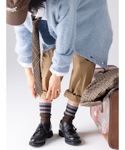 トップ3本ラインリブソックス