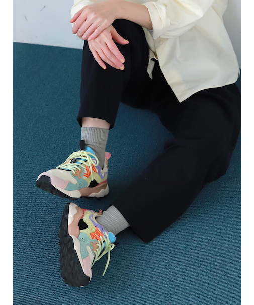 ローゲージ1×1リブショートソックス