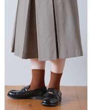 ローゲージ1×1リブショートソックス