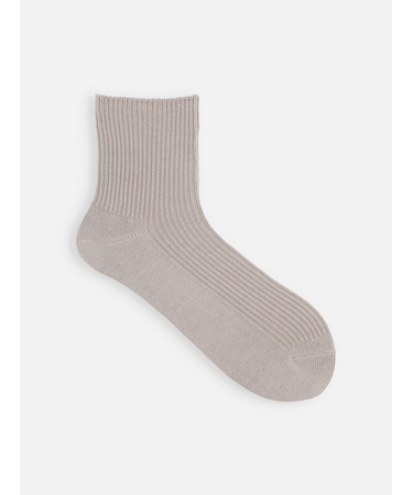 ローゲージ1×1リブショートソックス