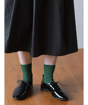 ローゲージ1×1リブショートソックス