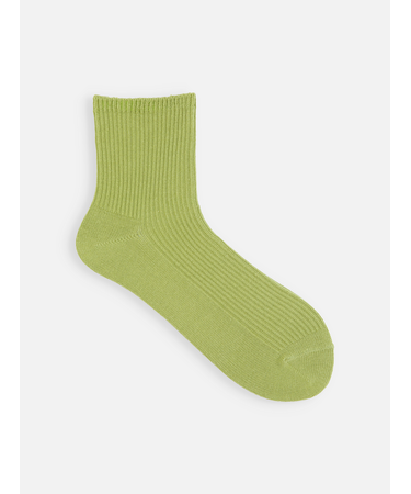 ローゲージ1×1リブショートソックス