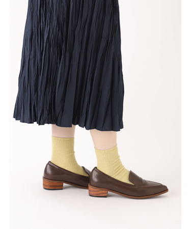 ローゲージ1×1リブショートソックス