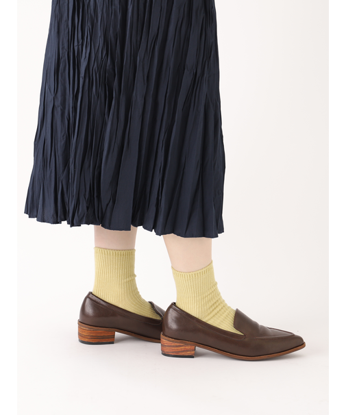 ローゲージ1×1リブショートソックス