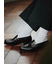 【Tabio MEN】綿ウールローゲージリブ無地クルーソックス