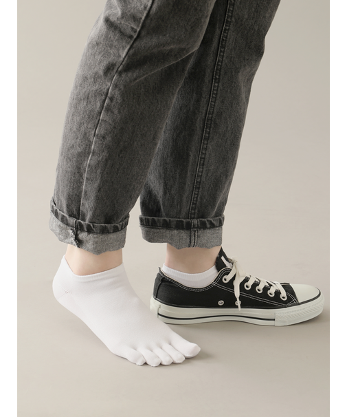 【消臭】無地五本指スニーカー用ソックス