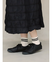 【定番】2本ライン3×1リブショートソックス