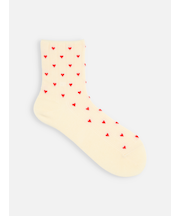 プチハートリブショートソックス