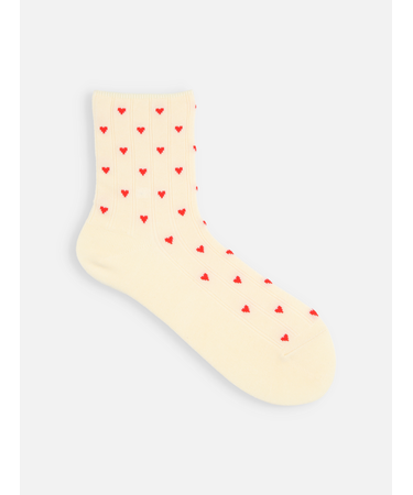 プチハートリブショートソックス