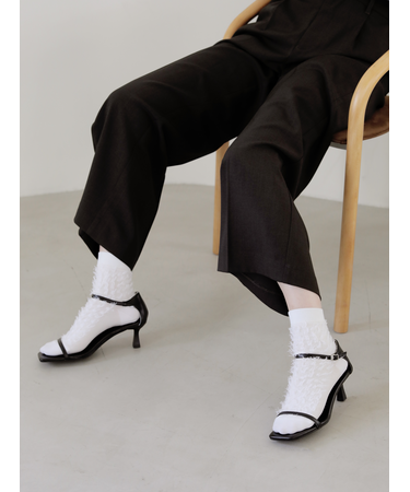 裏出しラメぼさぼさショートソックス