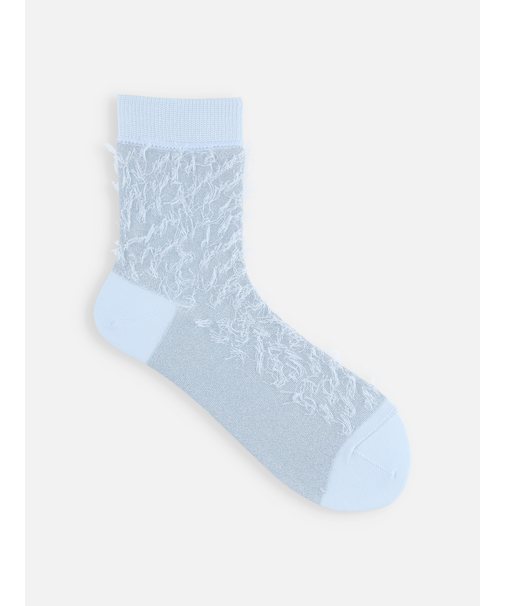 裏出しラメぼさぼさショートソックス