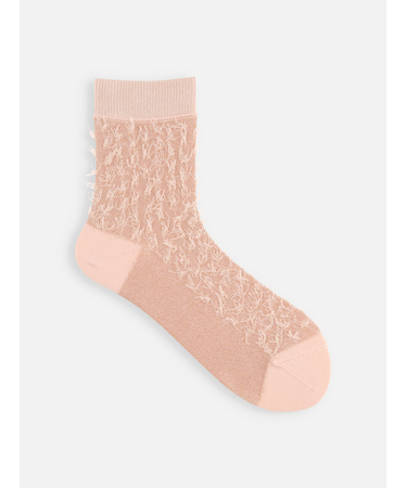 裏出しラメぼさぼさショートソックス