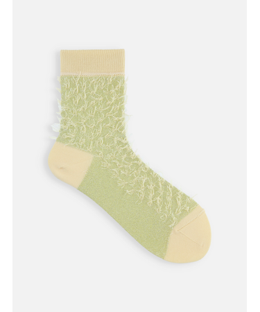 裏出しラメぼさぼさショートソックス