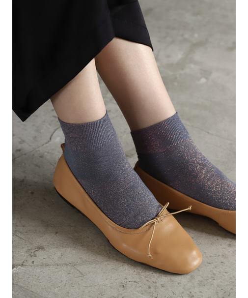 ホログラム風ラメショートソックス