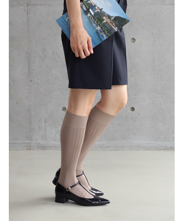 ハイゲージリブハイソックス