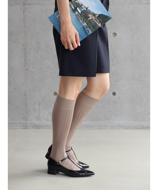 ハイゲージリブハイソックス