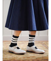 3本ラインミドルパイルソックス