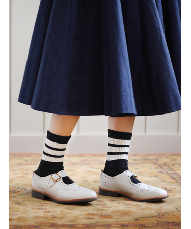 3本ラインミドルパイルソックス