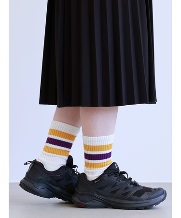 3本ラインミドルパイルソックス