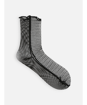 縫製フロントレースショートソックス