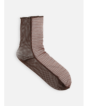 縫製フロントレースショートソックス