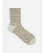 シャーリング風ヒョウ柄ショートソックス