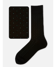 【Tabio MEN】綿麻ピンドットレギュラーソックス