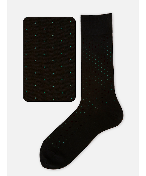 【Tabio MEN】綿麻ピンドットレギュラーソックス