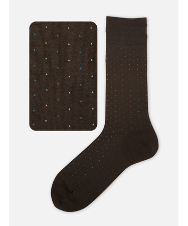 【Tabio MEN】綿麻ピンドットレギュラーソックス