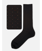 【Tabio MEN】綿麻ピンドットレギュラーソックス