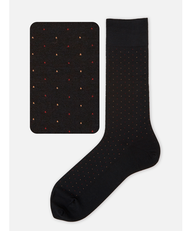 【Tabio MEN】綿麻ピンドットレギュラーソックス