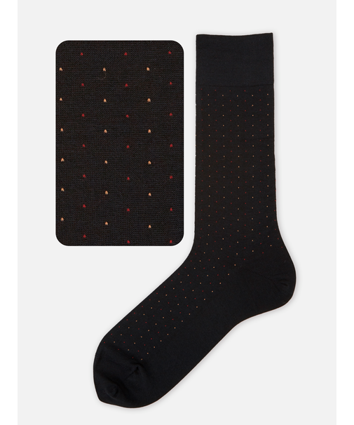 【Tabio MEN】綿麻ピンドットレギュラーソックス