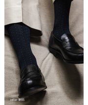 【Tabio MEN】綿麻ピンドットレギュラーソックス