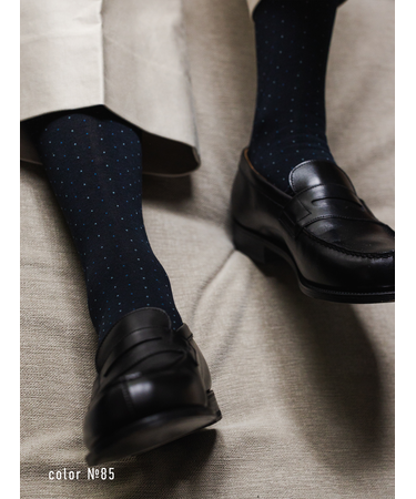 【Tabio MEN】綿麻ピンドットレギュラーソックス