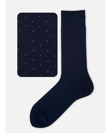 【Tabio MEN】綿麻ピンドットレギュラーソックス