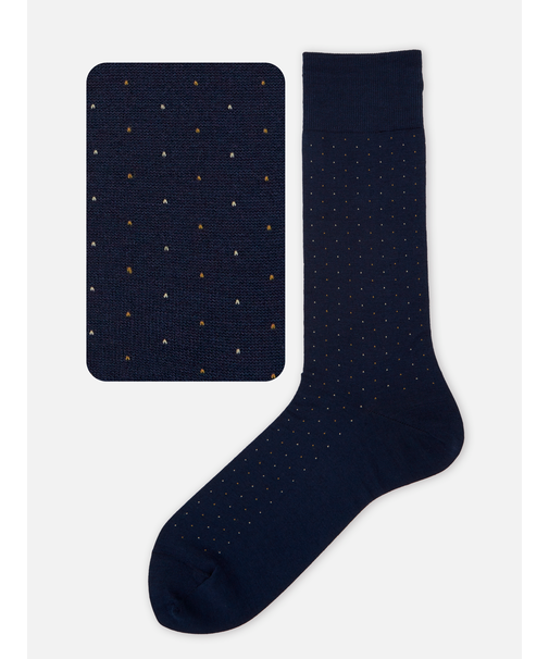 【Tabio MEN】綿麻ピンドットレギュラーソックス