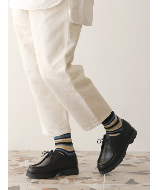 メッシュマルチボーダーショートソックス